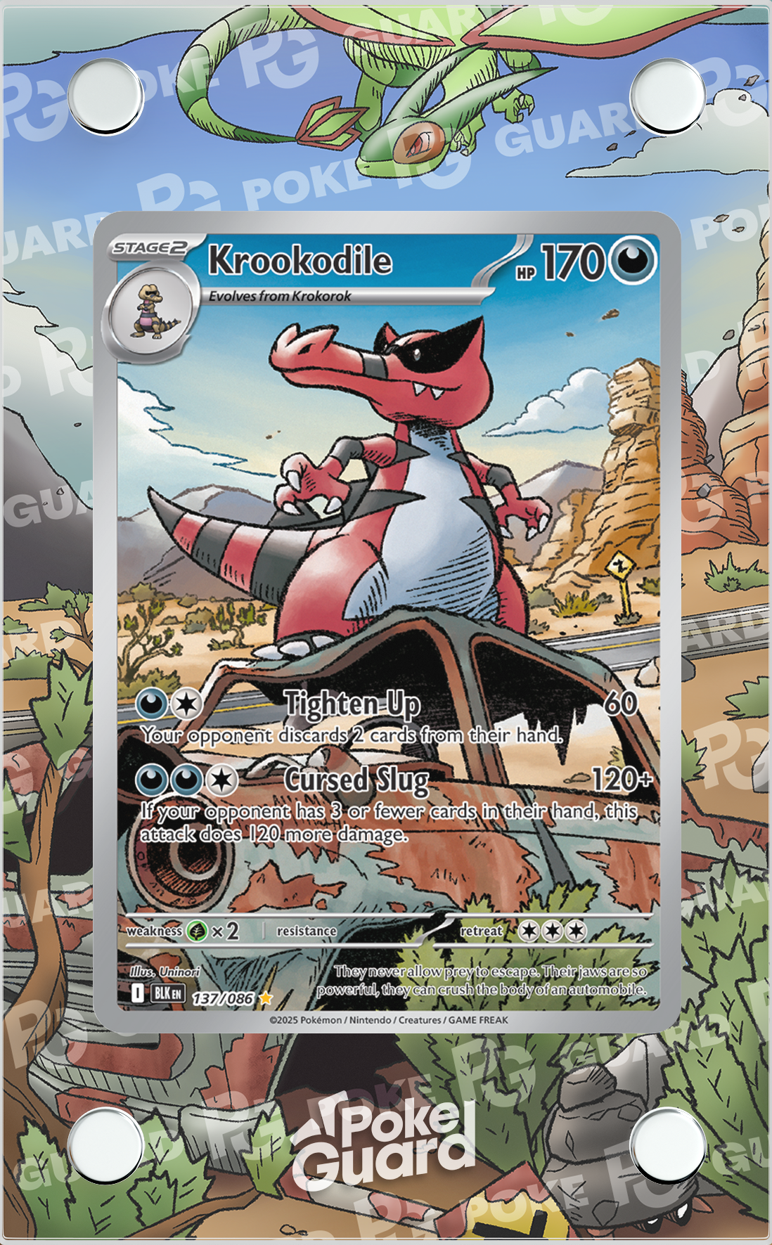 pokemon krookodile card (137/086) Style:Y'shtola Night's Blessed GAME_Pokémon Silver Tempest Type How To Apply Card