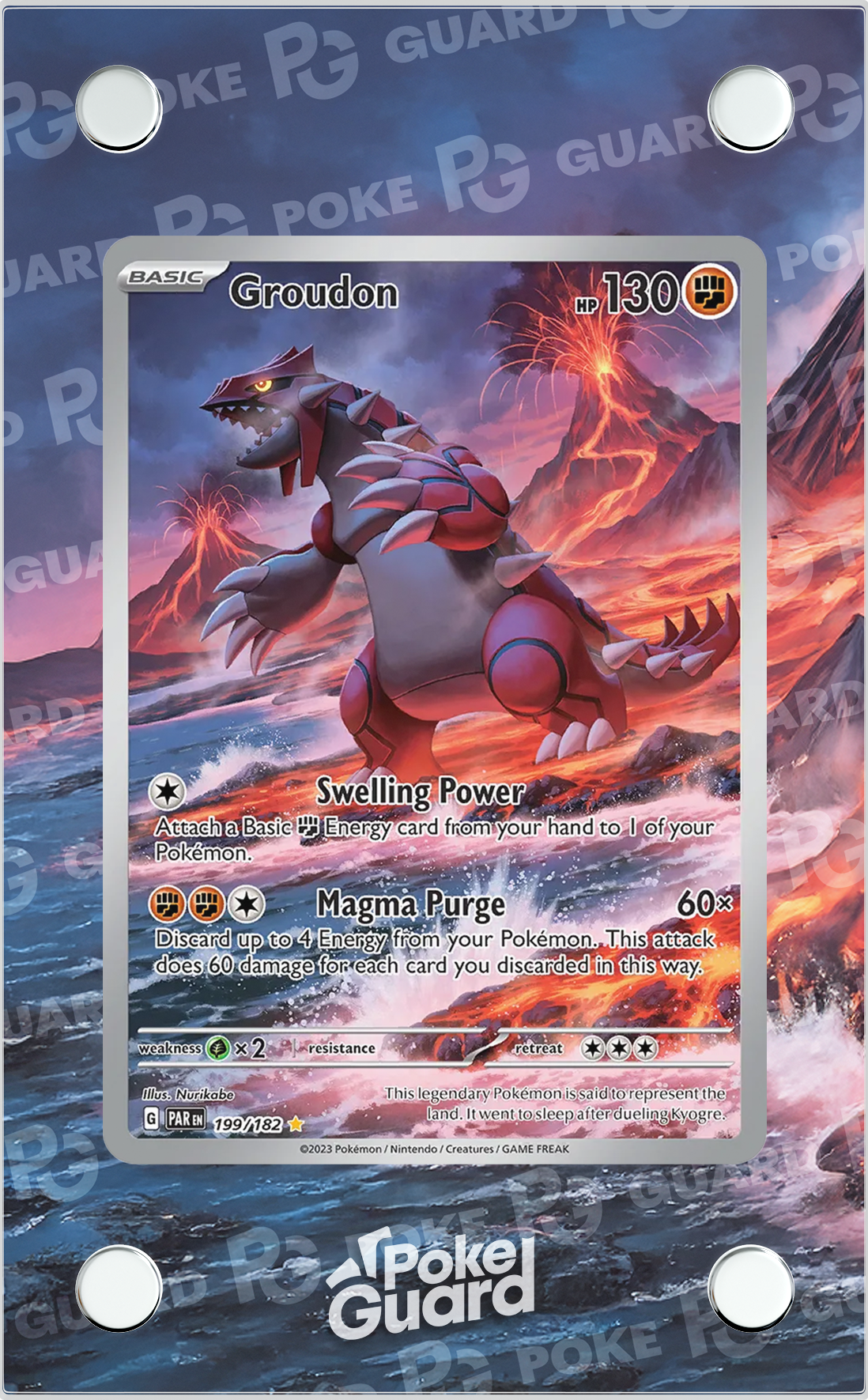 groudon legendary pokemon card TEAM MAGMA'S orica Pokmon gx vstar vmax Handmade Holo Proxy All cards will be carefully packed for safe transit Groudons Drought intensified the Suns