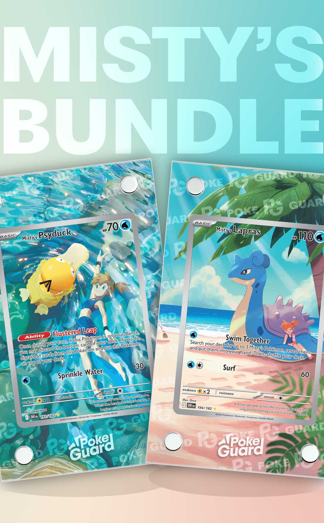 misty's pokemon card Bundle Card:51/64-02 NEW* Pokémon GOLD Ultra keeping your cards safe izzet